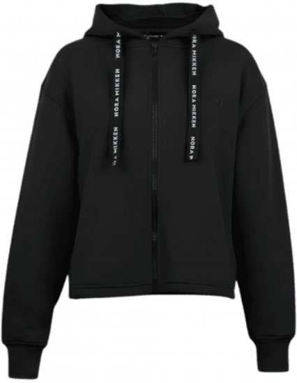 Nora Mikken GERTRUD Cropped Hoodie Black - Džemperi un džemperi ar kapuci - 