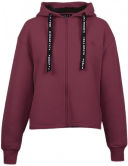 Nora Mikken GERTRUD Cropped Hoodie Burgundy - Džemperi un džemperi ar kapuci - 