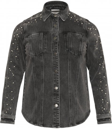 Kaffe Curve Petri Denim Jacket Grey Vintage Wash - Jakas - 