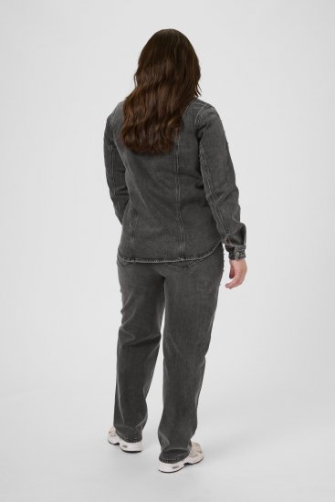 Kaffe Curve Petri Denim Jacket Grey Vintage Wash - Jakas - 