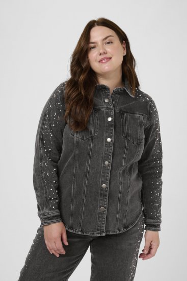 Kaffe Curve Petri Denim Jacket Grey Vintage Wash - Jakas - 