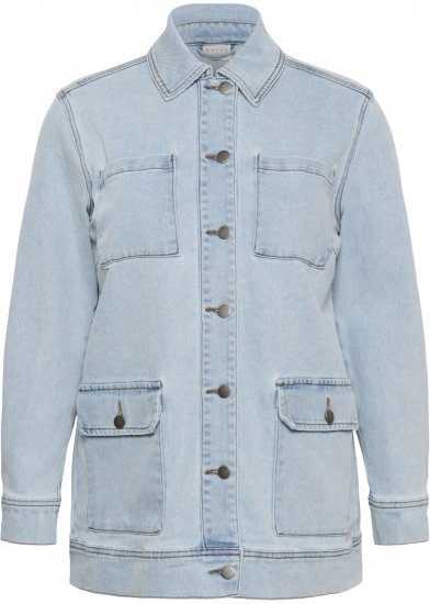 Kaffe Curve Ninna Casual Jacket Light Blue Washed - Jakas - 