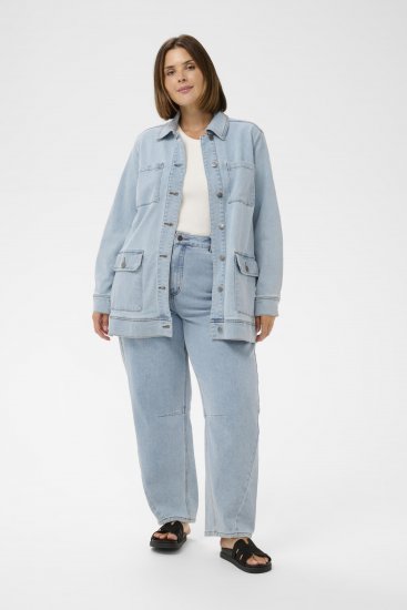 Kaffe Curve Ninna Casual Jacket Light Blue Washed - Jakas - 