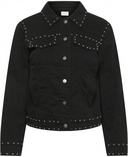 Kaffe Curve Brenn Twill Jacket Washed Black - Džinsu jakas - 