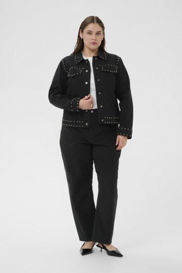 Kaffe Curve Brenn Twill Jacket Washed Black - Džinsu jakas - 