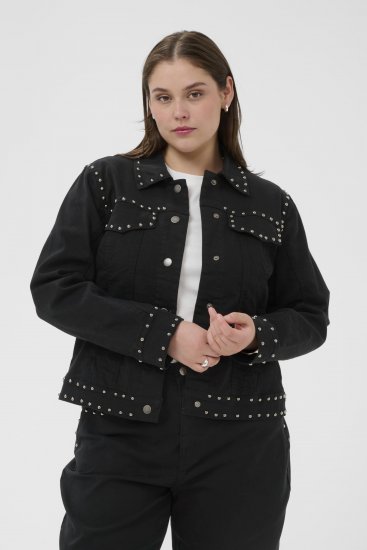 Kaffe Curve Brenn Twill Jacket Washed Black - Džinsu jakas - 