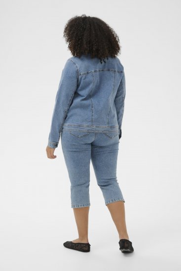 Kaffe Curve Vilana Denim Jacket Washed Blue - Džinsu jakas - 