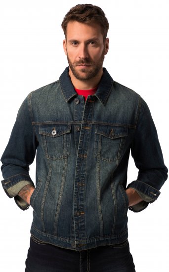 JP1880 Denim Jacket Dark Blue Denim - Jakas & Lietus apģērbs - Jakas - 2XL-12XL