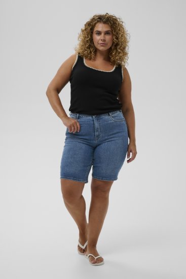 Kaffe Curve Emila Denim Shorts Blue - Šorti - 