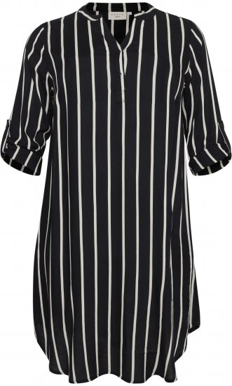 Kaffe Curve Milana Shirt Kleita Melns / Chalk svītra - Kleitas - 