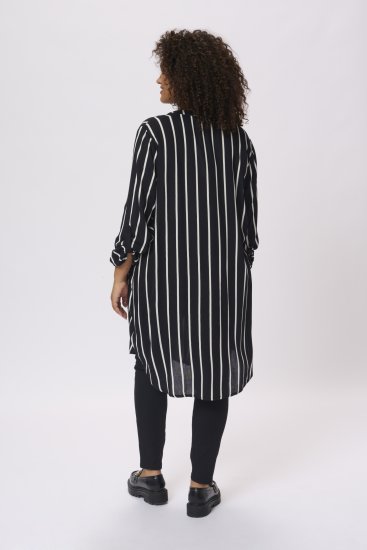 Kaffe Curve Milana Shirt Kleita Melns / Chalk svītra - Kleitas - 