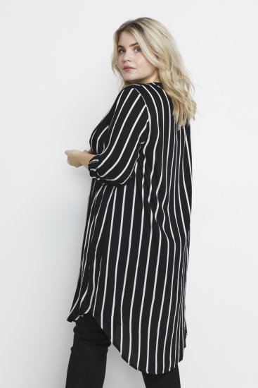 Kaffe Curve Milana Shirt Kleita Melns / Chalk svītra - Kleitas - 