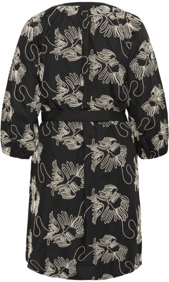 Kaffe Curve Kimmie Dress Black Chalk Embroidery - Midi kleitas - 