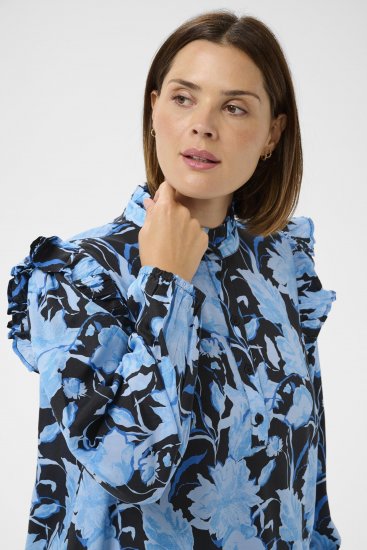 Kaffe Curve Sasja Kleita Blue Snake Flower - Kleitas - 