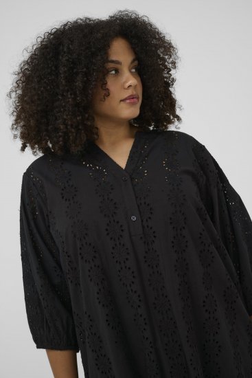 Kaffe Curve Dina Dress Black Deep - Midi kleitas - 