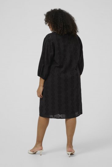 Kaffe Curve Dina Dress Black Deep - Midi kleitas - 