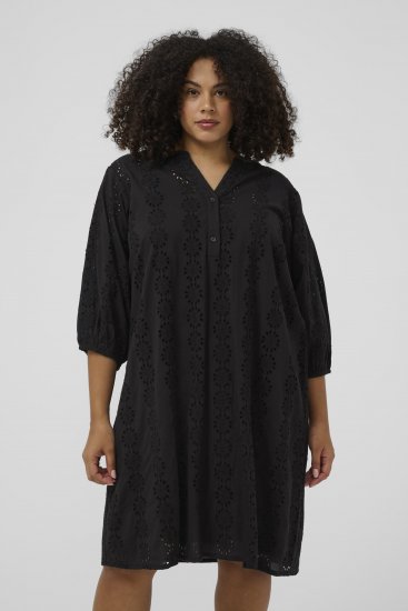 Kaffe Curve Dina Dress Black Deep - Midi kleitas - 
