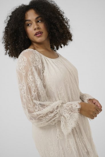 Kaffe Curve Amalie Lace Dress Moonbeam - Midi kleitas - 