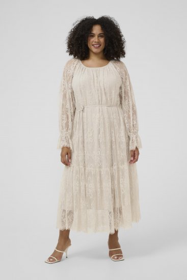 Kaffe Curve Amalie Lace Dress Moonbeam - Midi kleitas - 