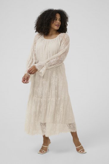 Kaffe Curve Amalie Lace Dress Moonbeam - Midi kleitas - 