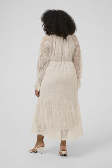 Kaffe Curve Amalie Lace Dress Moonbeam - Midi kleitas - 