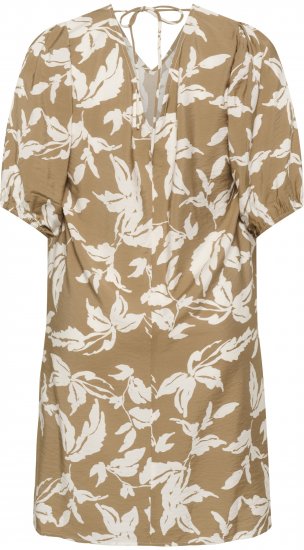 Kaffe Curve Marla Dress Oak Chalk Leaf - Midi kleitas - 