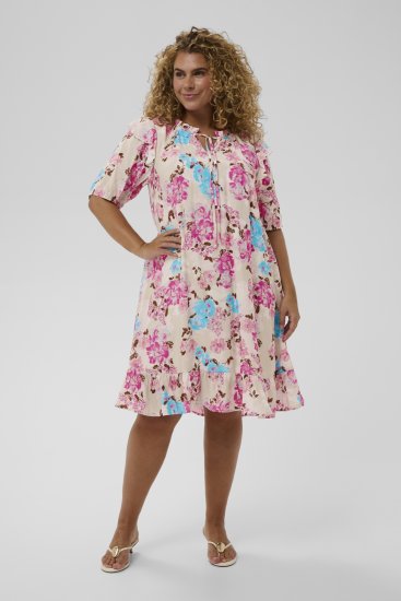 Kaffe Curve Hayley Dress Multi Color Flower - Midi kleitas - 