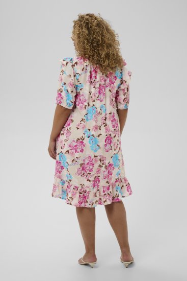 Kaffe Curve Hayley Dress Multi Color Flower - Midi kleitas - 