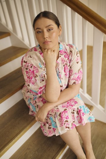 Kaffe Curve Hayley Dress Multi Color Flower - Midi kleitas - 