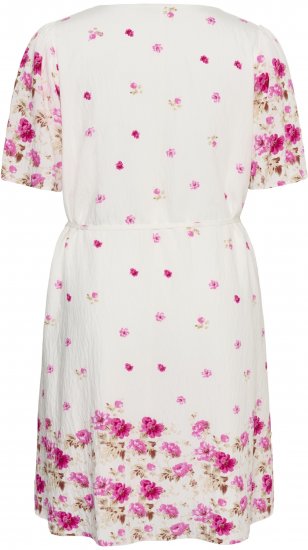 Kaffe Curve Rosa Mini Dress White Rose Border Flower - Mini kleitas - 