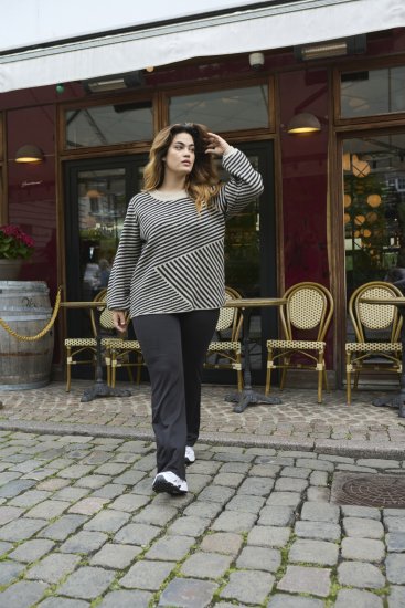 Kaffe Curve Jenna Plati legingi Dziļi melna - Džinsi & Bikses Lielos Izmēros – Plus Size - 