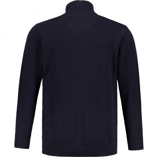 JP1880 Cardigan Knitted with Zipper Navy TALL - VĪRIEŠU APĢĒRBS MT-6XLT - Apģērbs gariem vīriešiem