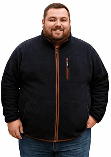 Espionage FL048 Microfleece Jacket Navy - Jakas & Lietus apģērbs - Jakas - 2XL-12XL