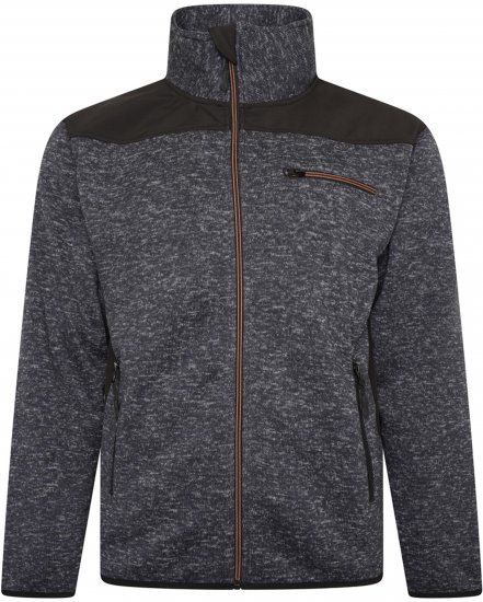Kam jeans KV133 Twisted Marl Fleece Jacket Black - Jakas & Lietus apģērbs - Jakas - 2XL-12XL