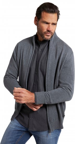 JP1880 Cardigan Knitted with Zipper Grey - Džemperi un džemperi ar kapuci - Džemperi - 2XL-14XL