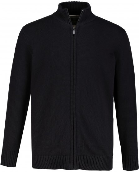 JP1880 Sweater Knitter with Zipper Black - Džemperi un džemperi ar kapuci - Džemperi - 2XL-14XL