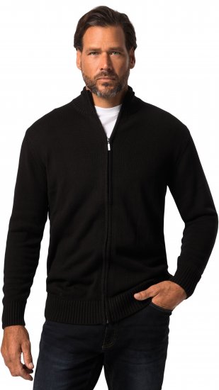 JP1880 Sweater Knitter with Zipper Black - Džemperi un džemperi ar kapuci - Džemperi - 2XL-14XL