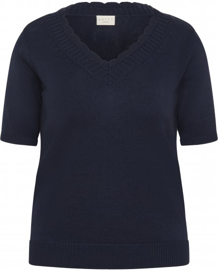 Kaffe Curve Leani Knitted Pullover Midnight Marine - Adīti džemperi - 