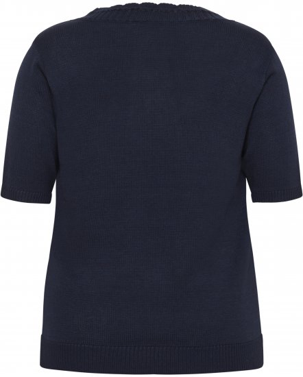 Kaffe Curve Leani Knitted Pullover Midnight Marine - Adīti džemperi - 