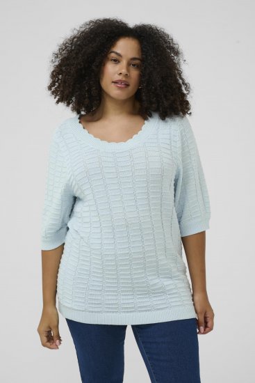 Kaffe Curve Lotia Pullover Nantucket Breeze Blue - Adīti džemperi - 