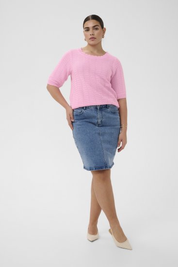 Kaffe Curve Lotia Pullover Pink Frosting - Adīti džemperi - 