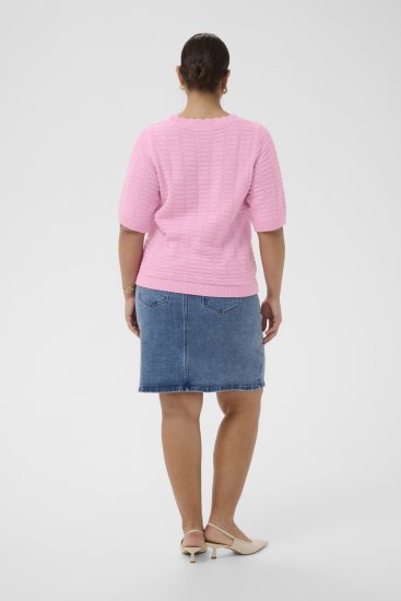 Kaffe Curve Lotia Pullover Pink Frosting - Adīti džemperi - 