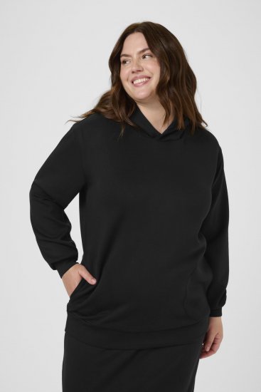 Kaffe Curve Annita Sweatshirt Black - Džemperi ar kapuci - 