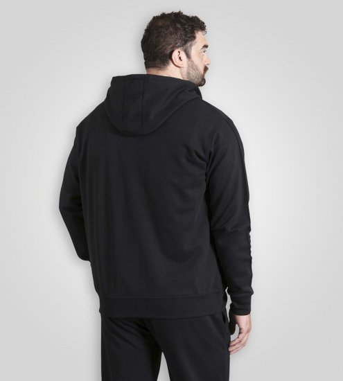 Duke Kenilworth Pin Tuck Sleeves Zip Through Hoodie Dark Navy TALL - TALL džemperi - 
