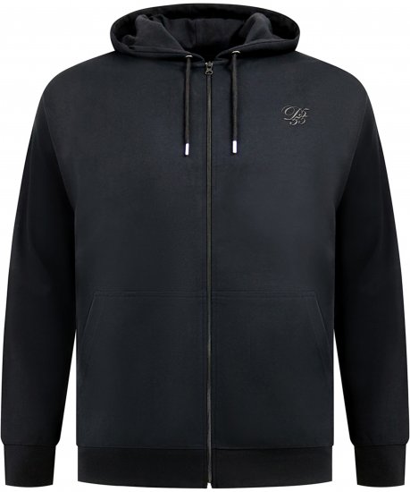 Duke Kenilworth Pin Tuck Sleeves Zip Through Hoodie Dark Navy TALL - TALL džemperi - 