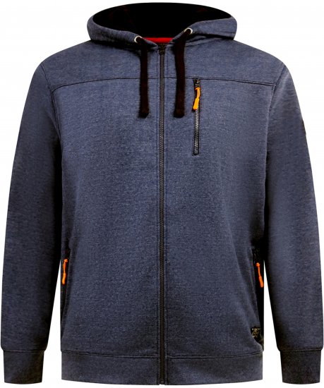 D555 Mansfield Hoodie with Zipper Navy - Džemperi un džemperi ar kapuci - Džemperi - 2XL-14XL