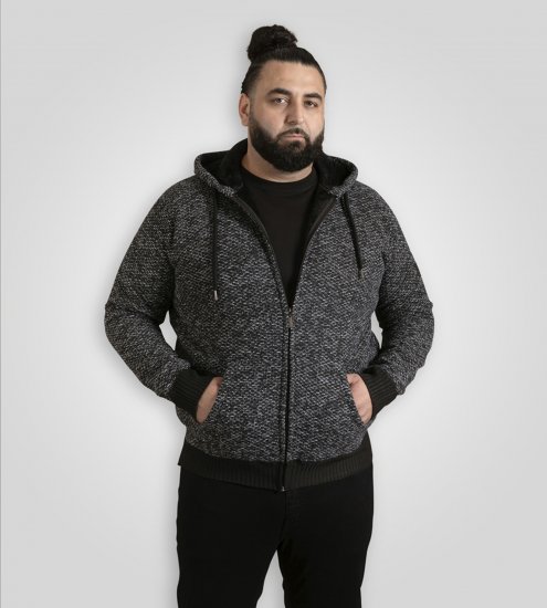 Duke Fareham Bonded Sherpa Lining Knitted Hoodie Grey - Džemperi un džemperi ar kapuci - Džemperi - 2XL-14XL