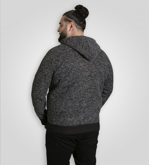 Duke Fareham Bonded Sherpa Lining Knitted Hoodie Grey - Džemperi un džemperi ar kapuci - Džemperi - 2XL-14XL