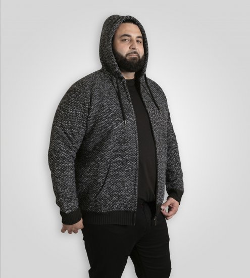 Duke Fareham Bonded Sherpa Lining Knitted Hoodie Grey - Džemperi un džemperi ar kapuci - Džemperi - 2XL-14XL