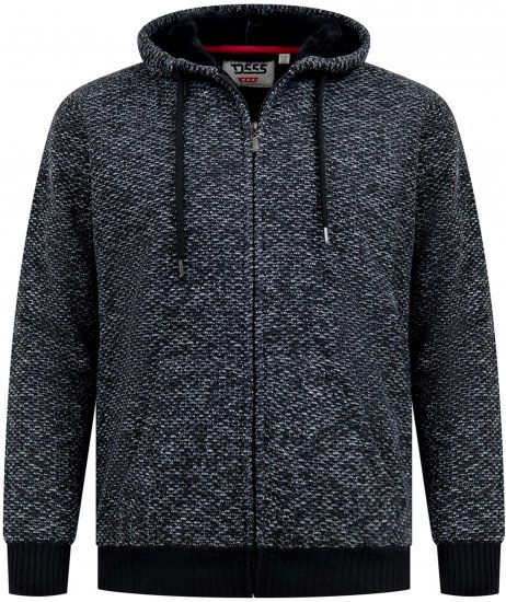 Duke Fareham Bonded Sherpa Lining Knitted Hoodie Grey - Džemperi un džemperi ar kapuci - Džemperi - 2XL-14XL